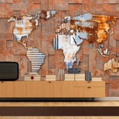 Artgeist Fototapeta - Industriálna mapa sveta 400x280 vlísová tapeta na stenu