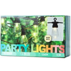ProGarden Světelný řetěz LED PARTY LIGHTS Zahradní girlanda - 20 žárovek LED, 12,5 m