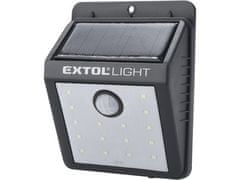 Extol Light Vonkajšie nástenné svietidlo (43130) LED solárne s pohybovým senzorom, 16xLED, 120 lm, IPX4