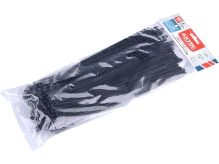 Extol Premium Sťahovacie pásky (8856258) čierne, rozpojiteľné, 7,2x300mm, 100ks, nylon PA66