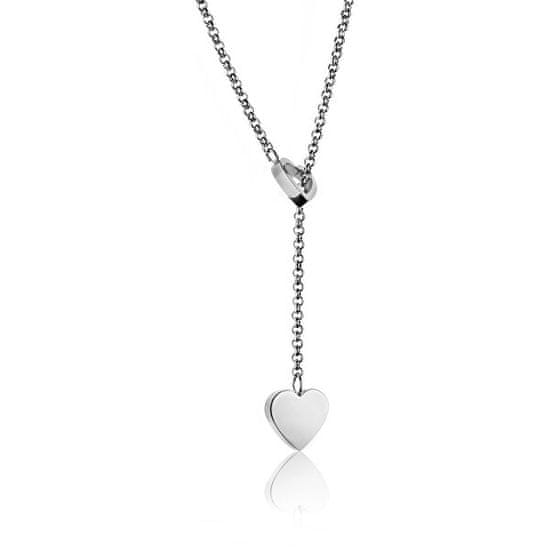 Emily Westwood Elegantný oceľový náhrdelník so srdiečkom WN1007S
