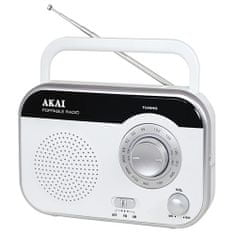 Prenosné rádio , PR003A-410 White, AM/FM, 1 W RMS