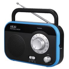 Prenosné rádio , PR003A-410 Black, AM/FM, 1 W RMS