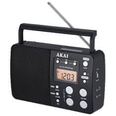 Prenosné rádio , APR-200, FM/AM/SW, LED displej, DC6V/4xD