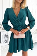Numoco Dámske šaty s výstrihom Bindy zelená L/XL