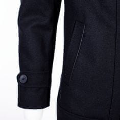 Zapana Pánsky vlnený kabát s prímesou kašmíru Marsh čierny S