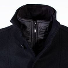 Zapana Pánsky vlnený kabát s prímesou kašmíru Marsh čierny S