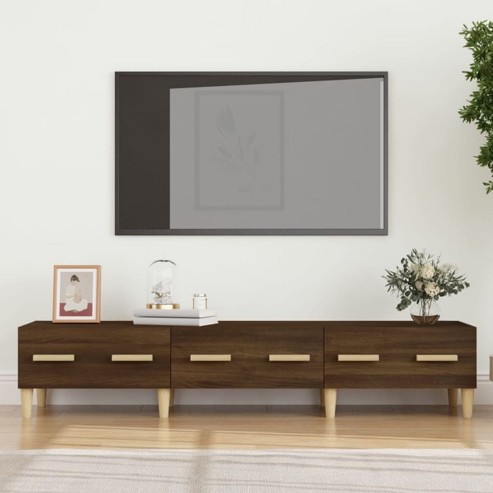 Vidaxl TV skrinka hnedý dub 150x34,5x30 cm spracované drevo