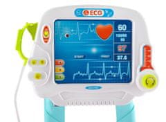 ISO Lekársky vozík s vyšetrením EKG ružový
