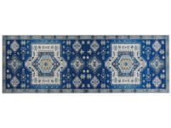 Beliani Koberec 80 x 200 cm modrá/béžová PARVAKADLI