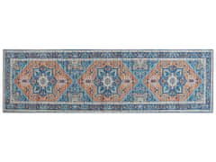 Beliani Koberec 60 x 200 cm modrá/oranžová RITAPURAM