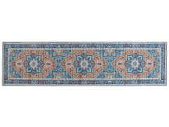 Beliani Koberec 80 x 300 cm modrá/oranžová RITAPURAM