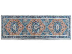 Beliani Koberec 70 x 200 cm modrá/oranžová RITAPURAM