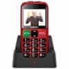EasyPhone EB, mobilní telefon pro seniory, červená
