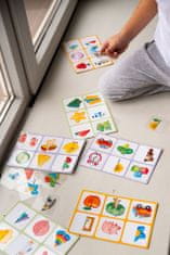 Farfarland Loto s priehľadnými plastovými kartami - Poloviny. Vzdělávací hry. Hry pro děti - barevné skládačky deskové hry pro batolata. Rané vzdělávání