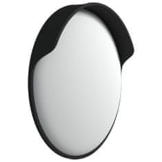 Vidaxl Vonkajšie konvexné dopravné zrkadlo čierne Ø60 cm polykarbonát