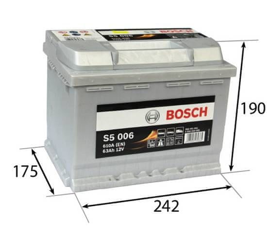 Bosch S5 63Ah Autobatéria 12V , 610A , ĽAVÁ !!! 0 092 S50 060
