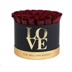 The Million Roses The Million Roses - Stredný box - červené trvácne ruže , čierna/zlatá