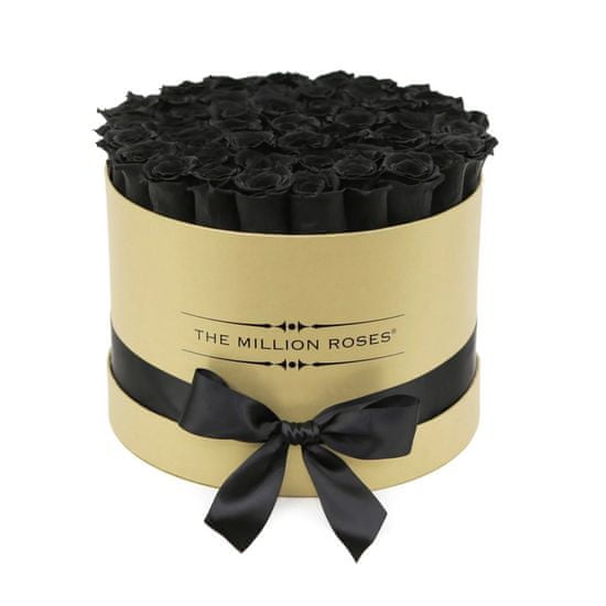 The Million Roses  Stredný box - čierne trvácne ruže
