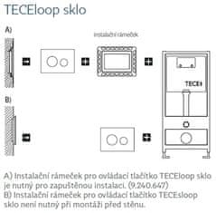 Tece TECEloop sklo biela, tlačidlá CR 9.240.660 - Tece