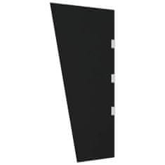 Vidaxl Bočný panel pre striešku dverí čierny 50x100 cm tvrdené sklo