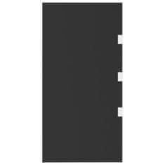 Petromila vidaXL Bočné panely k vchodovej strieške 2 ks, čierne, tvrdené sklo