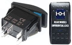 HADEX Vypínač kolískový A11625ABL-J38 ON-OFF 2p.12VDC/20A modrý, presvetlený