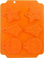 ORION silikónová forma na pečenie oranžová Vianoce
