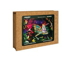 Puzzler Magic Wood Farebné drevené puzzle českej výroby: Úžasný chameleón
