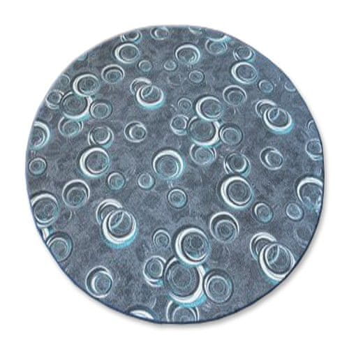 Dywany Lusczów Guľatý koberec DROPS Bubbles sivo-modrý