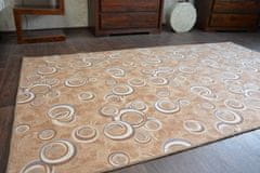 Dywany Lusczów Kusový koberec DROPS Bubbles béžový, velikost 100x250