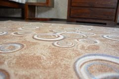 Dywany Lusczów Kusový koberec DROPS Bubbles béžový, velikost 100x250