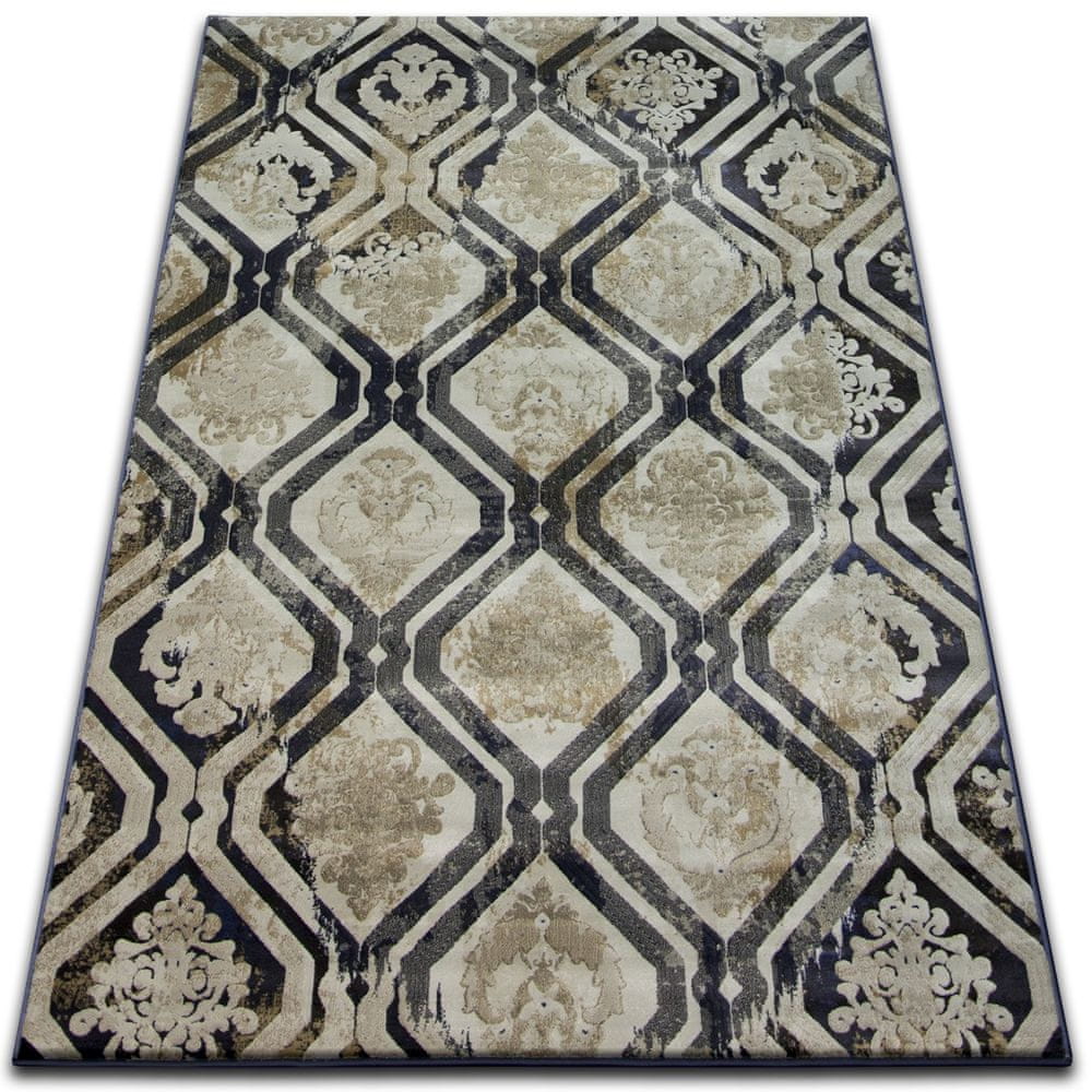 Dywany Lusczów Kusový koberec DROP JASMINE 031 hmla/tmavomodrý, velikost 200x290