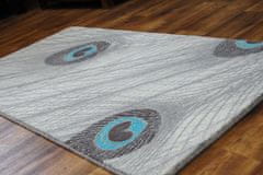 Dywany Lusczów Kusový koberec AKRYLOVÝ PATARA 0052 Krémový/Tyrkysový, velikost 200x300
