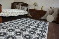 Dywany Lusczów Kusový koberec LISBOA 27206/356 kvety - sivý, velikost 80x150