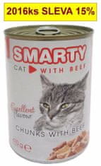Smarty Cat Hovädzie chunks, konzerva 410 g