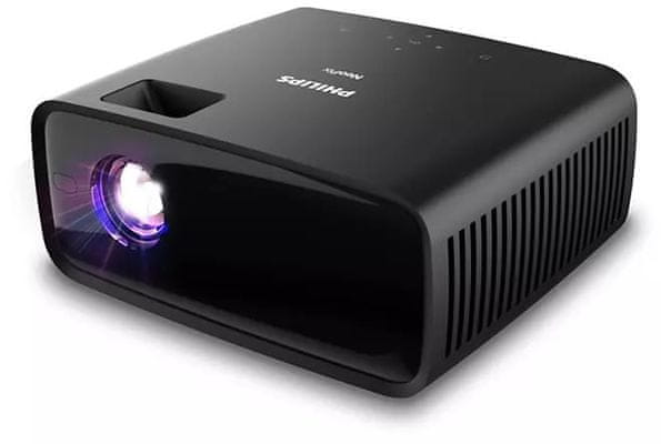 Prenosný projektor Philips NeoPix 120, HD 720p, 100 ANSI lúmenov, čierny (NPX120/INT) rozlíšenie HD až Full HD výborná životnosť vysoko efektívna svietivosť kompaktný rozmer ľahký na prenos