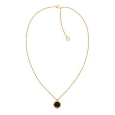 Tommy Hilfiger Moderný pozlátený náhrdelník s príveskom Iconic Circle 2780656