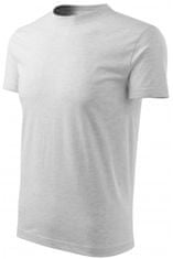 Detské tričko jednoduché, svetlosivý melír, 134cm / 8rokov