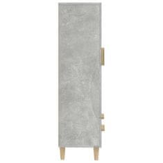 Vidaxl Vysoká skrinka betónovo sivá 70x31x115 cm spracované drevo