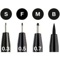 Faber-Castell PITT umelecké popisovače 4 (S,F,M,B) čierna set