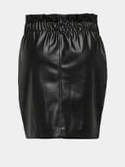 ONLY Čierna koženková sukňa ONLY XL