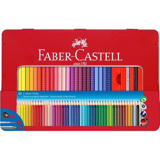 Faber-Castell Pastelky akvarelové Colour Grip set 48 farebné v plechu