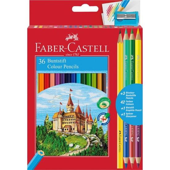 Faber-Castell Pastelky Castell 36 farebné set+3 bi-color