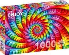 ENJOY Puzzle Dúhová psychedelická špirála 1000 dielikov