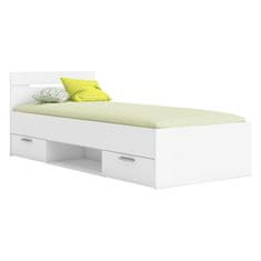 IDEA nábytok Multifunkčná posteľ 90x200 MICHIGAN perleťovo biela