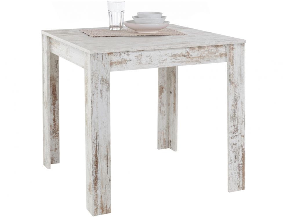 Danish Style Jedálenský stôl Lora II., 80 cm, biela