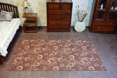 Dywany Lusczów Kusový koberec DROPS Bubbles hnedý, velikost 100x400