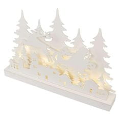 EMOS EMOS LED dekorácia drevená - vianočná dedinka, 31 cm, 2x AA, vnútorná, teplá biela, časovač DCWW30