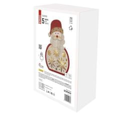 EMOS EMOS LED dekorácia drevená - Santa, 30 cm, 2x AAA, vnútorná, teplá biela, časovač DCWW24